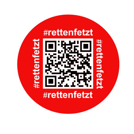 #rettenfetzt Logo Sticker #rettenfetzt